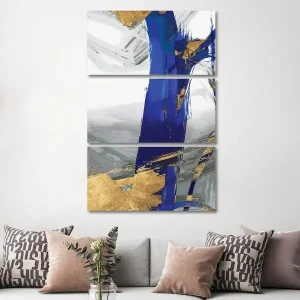 Abstract Indigo Canvas Set